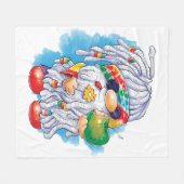 Hippie Gnome: Sharing ist Gekümmert Fleecedecke (Vorderseite (Horizontal))