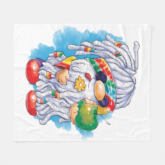 Hippie Gnome: Sharing ist Gekümmert Fleecedecke (Vorderseite (Horizontal))