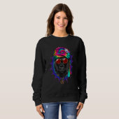 Hippie Gorilla Ape Tie Dye Peace Sign Psychedelic Sweatshirt (Vorne ganz)