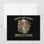 Hippie Grandma Postkarte (Vorne/Hinten)