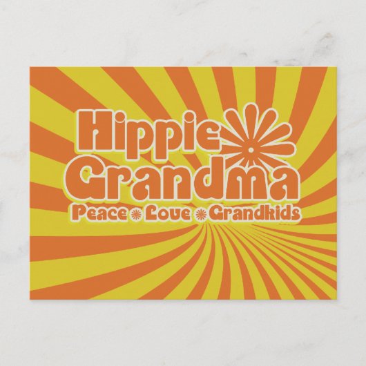 Hippie Grandma Postkarte (Vorderseite)