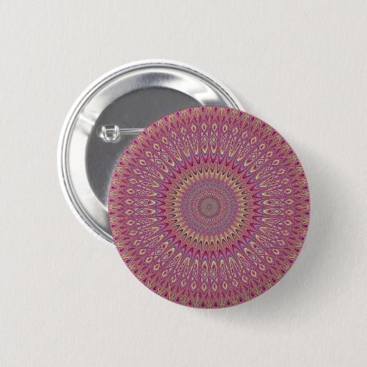 Hippie grid mandala button (Vorne & Hinten)