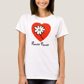 Hippie Groovy Blume Power T - Shirt
