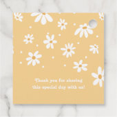 Hippie Groovy Daisies Baby Retro 70er Sunshine Geschenkanhänger (Rückseite)