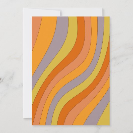 Hippie Groovy Erwachsene jeden Geburtstag Einladung (Rückseite)