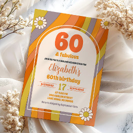 Hippie Groovy Erwachsene jeden Geburtstag Einladung