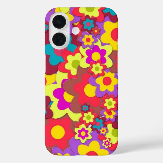 HIPPIE GROOVY FLOWERS IPHONE OTTER BOX CASE (Rückseite)