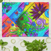 Hippie Groovy Geschirrtuch (Gefaltet)