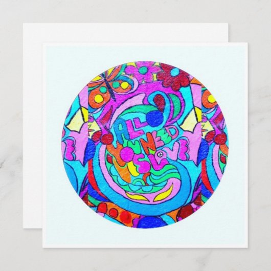 Hippie Groovy Liebe Ankündigung (Vorne/Hinten)