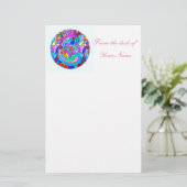 Hippie Groovy Liebe Briefpapier (Stehend Vorderseite)