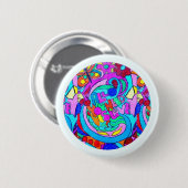 Hippie Groovy Liebe Button (Vorne & Hinten)
