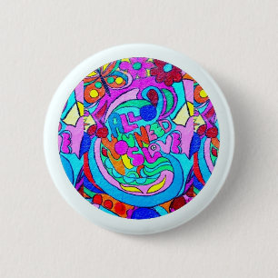 Hippie Groovy Liebe Button