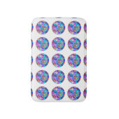 Hippie Groovy Liebe Circles Badematte (Vorderseite Vertikal)