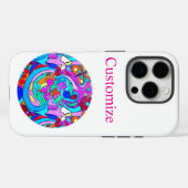 Hippie Groovy Liebe Circles Case-Mate iPhone Hülle (Rückseite (Horizontal))