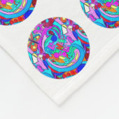 Hippie Groovy Liebe Circles Fleecedecke (Ecke)
