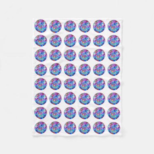 Hippie Groovy Liebe Circles Fleecedecke (Vorderseite)