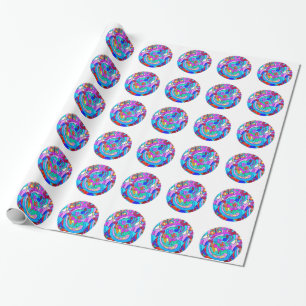 Hippie Groovy Liebe Circles Geschenkpapier