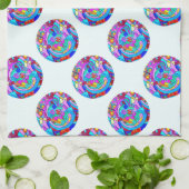 Hippie Groovy Liebe Circles Handtuch (Gefaltet)