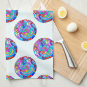 Hippie Groovy Liebe Circles Handtuch (Viertel Falte)