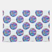 Hippie Groovy Liebe Circles Handtuch (Horizontal)