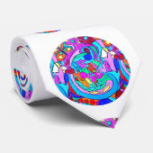 Hippie Groovy Liebe Circles Krawatte (Gerollt)