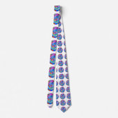 Hippie Groovy Liebe Circles Krawatte (Rückseite)