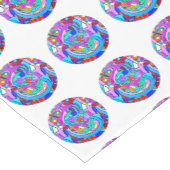 Hippie Groovy Liebe Circles Kurzer Tischläufer (Ecke)