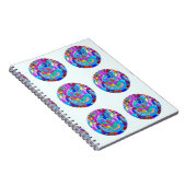 Hippie Groovy Liebe Circles Notizblock (Rechte Seite)