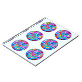 Hippie Groovy Liebe Circles Notizblock (Linke Seite)