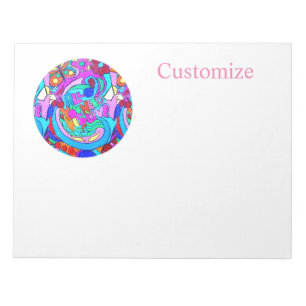 Hippie Groovy Liebe Circles Notizblock