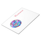 Hippie Groovy Liebe Circles Notizblock (angewinkelt)