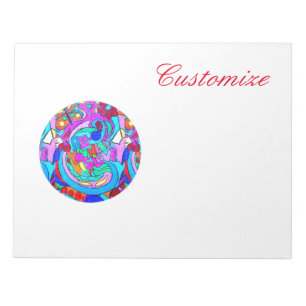 Hippie Groovy Liebe Circles Notizblock