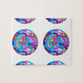 Hippie Groovy Liebe Circles Puzzle (Horizontal)