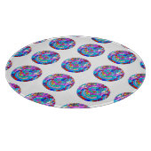Hippie Groovy Liebe Circles Schneidebrett (Ecke)