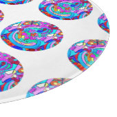 Hippie Groovy Liebe Circles Schneidebrett (Ecke)