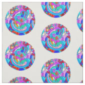 Hippie Groovy Liebe Circles Stoff (Muster)