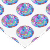 Hippie Groovy Liebe Circles Tischdecke (Schrägansicht)