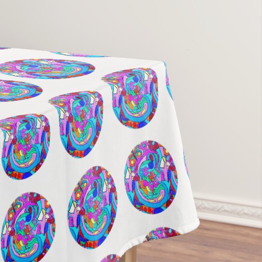 Hippie Groovy Liebe Circles Tischdecke (Beispiel)