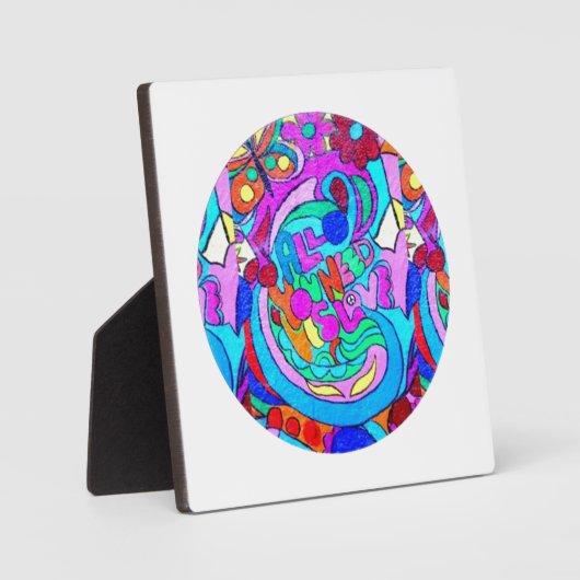 Hippie Groovy Liebe Fotoplatte (Vorderseite)