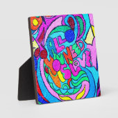 Hippie Groovy Liebe Fotoplatte (Vorderseite)