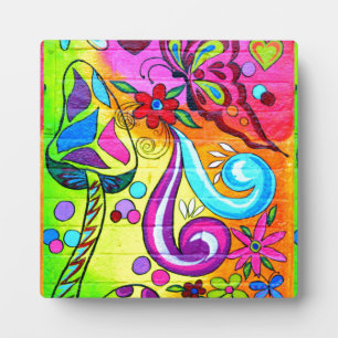 Hippie Groovy Liebe Fotoplatte