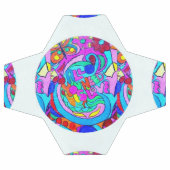 Hippie Groovy Liebe Fußball (Flach)