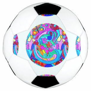 Hippie Groovy Liebe Fußball