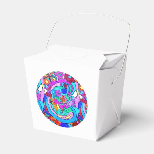 Hippie Groovy Liebe Geschenkschachtel (Vorderseite)