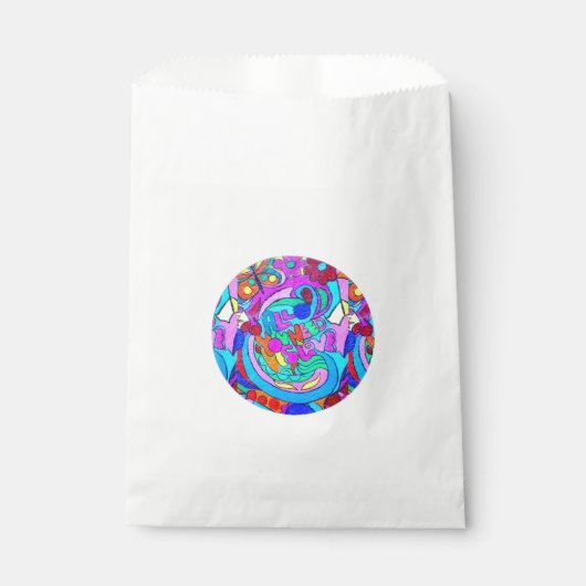Hippie Groovy Liebe Geschenktütchen (Vorderseite)