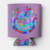 Hippie Groovy Liebe kann kühler Dosenkühler (Vorderseite)