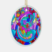 Hippie Groovy Liebe Keramikornament (Rechts)