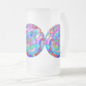 Hippie Groovy Liebe Mattglas Bierglas (VorderseiteRechts)