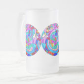 Hippie Groovy Liebe Mattglas Bierglas (Vorderseite Links)