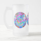 Hippie Groovy Liebe Mattglas Bierglas (Links)
